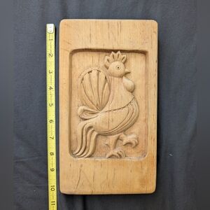Slovakian Hand Carved Rooster Wall Decor